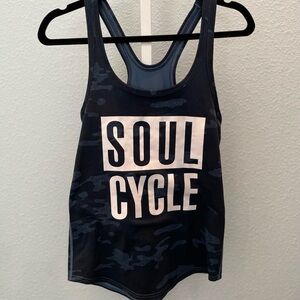 LULULEMON/Soul Cylcle Colab Tank Blue Camo Size 4, EUC